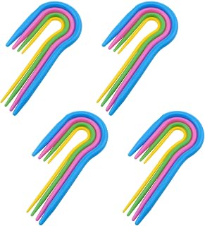 VAKTOK ABS Plastic Cable Needles for Knitting & Crocheting - U-Shaped Mixed Color Holders - 16PCS