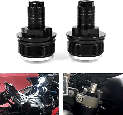 Xitomer Ajustadores de precarga de horquilla CNC, aptos para CB650F CBR600 VFR400, Ninja650 Z650, GSX600 SV650, FZ07 MT07 y así sucesivamente,