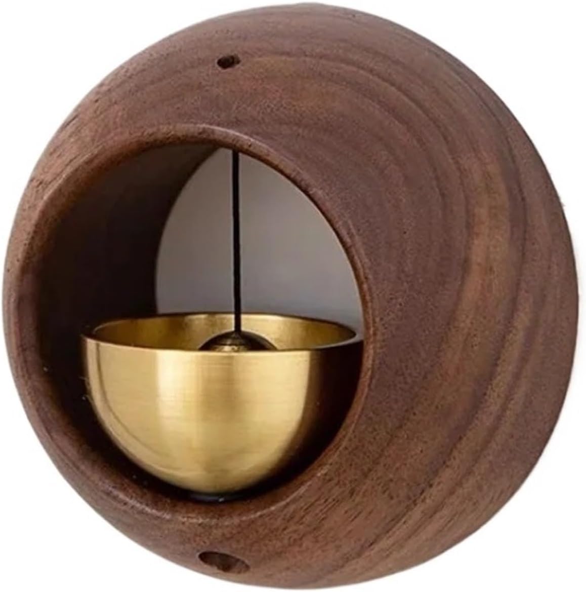 Doorbell 4/10PCS Solid Wood Brass Doorbell Brass Doorbell Magnetic No-Drill Doorbell Walnut Doorbell Walnut Home Decor Vintage Doorbell(Walnut,10pcs)