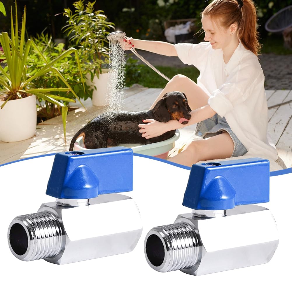 Silkwish 4x Mini Kugelhahn 3/8" - Messing Vernickelt Für Wasserleitung | DN10