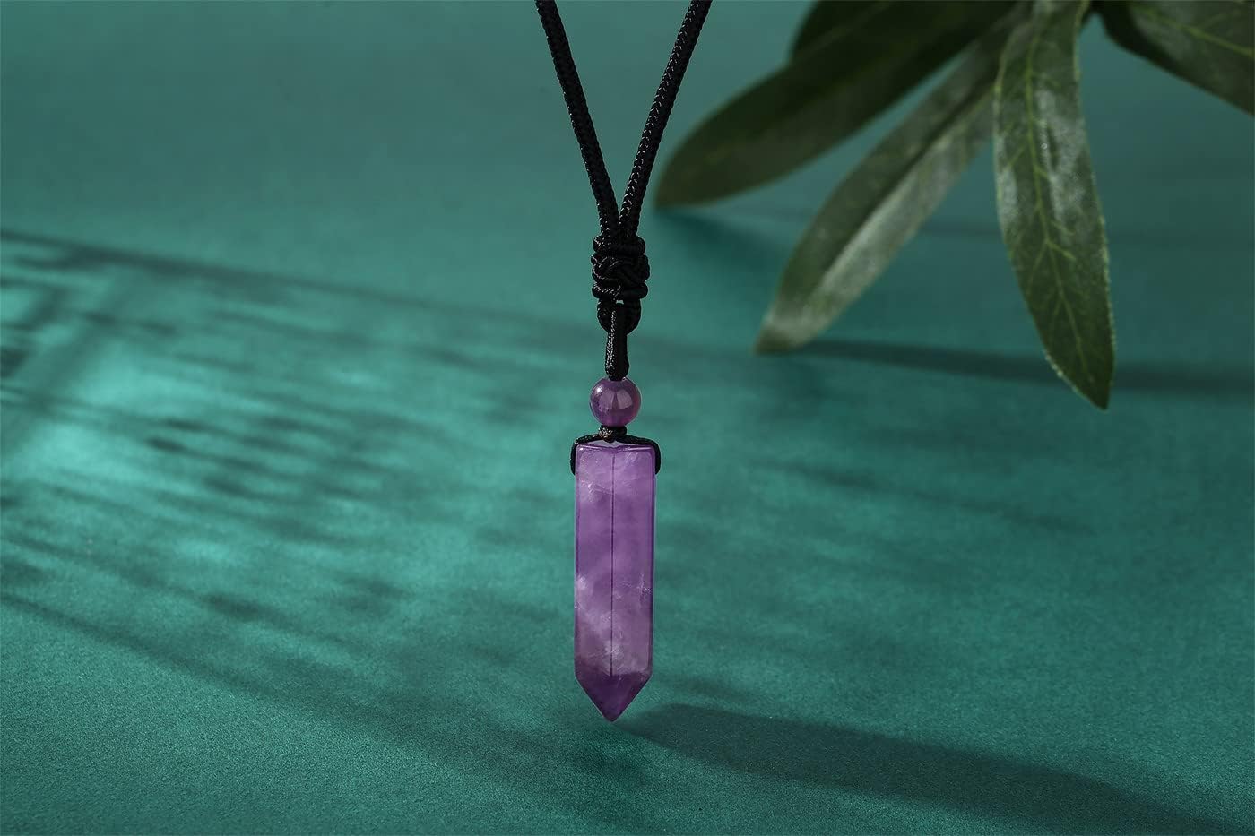 XIANNVXI Crystal Necklace for Men Women Adjustable Rope Hexagonal Point Healing Crystal Natural Stone Pendant Necklaces Gemstone Jewelry - Image 5