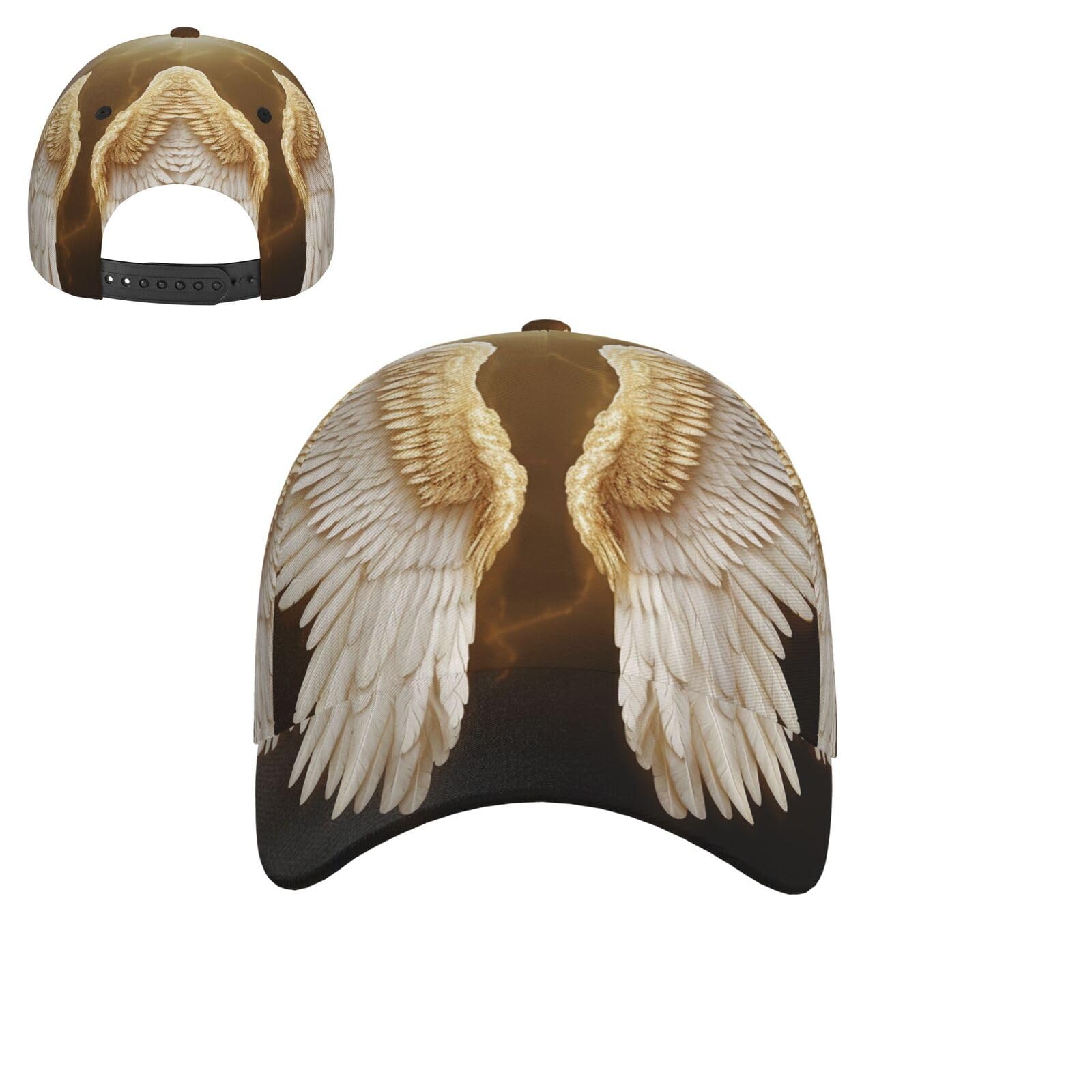 Mxdlkswpoh Unisex Angel Wing Baseball Cap Adjustable Sun Hat Dad Hat Cotton Trucker Hat Classic Golf Hat