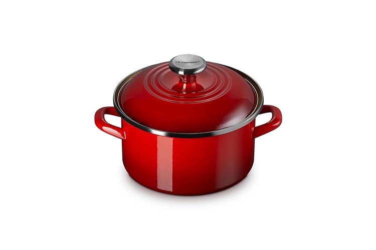 Le Creuset Enamel on Steel Traditional Petite Stockpot, 3.8qt., Cerise - Cerise