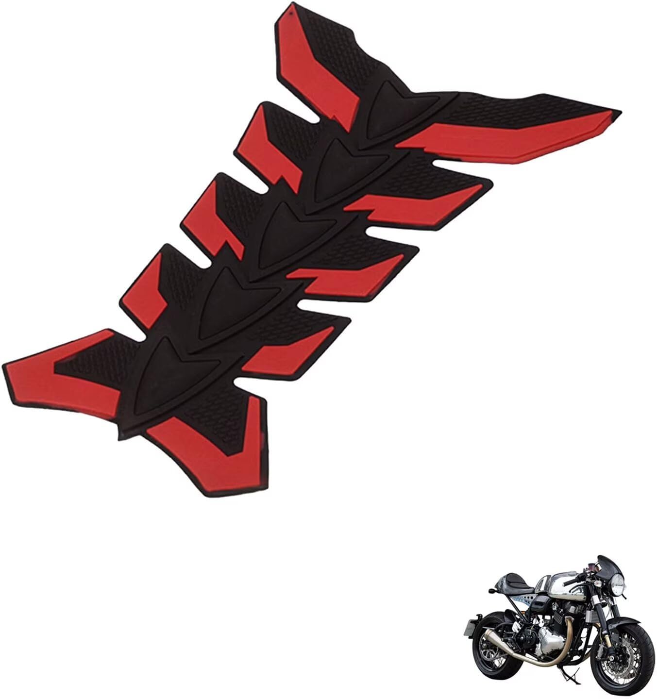 1PCS Motorcycle tank protector fishbone sticker Compatible with Norton Dominator SS 2015-Present,shell anti-scratch decorative pad,accessories tuning(RED)