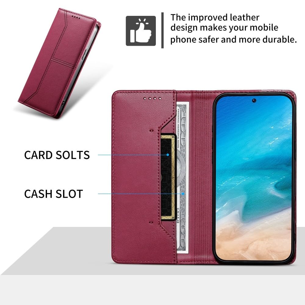 Generic Étui compatible avec Redmi 13C 4G/5G (couleur : noir) Portefeuille en cuir Flip magnétique arrière uni