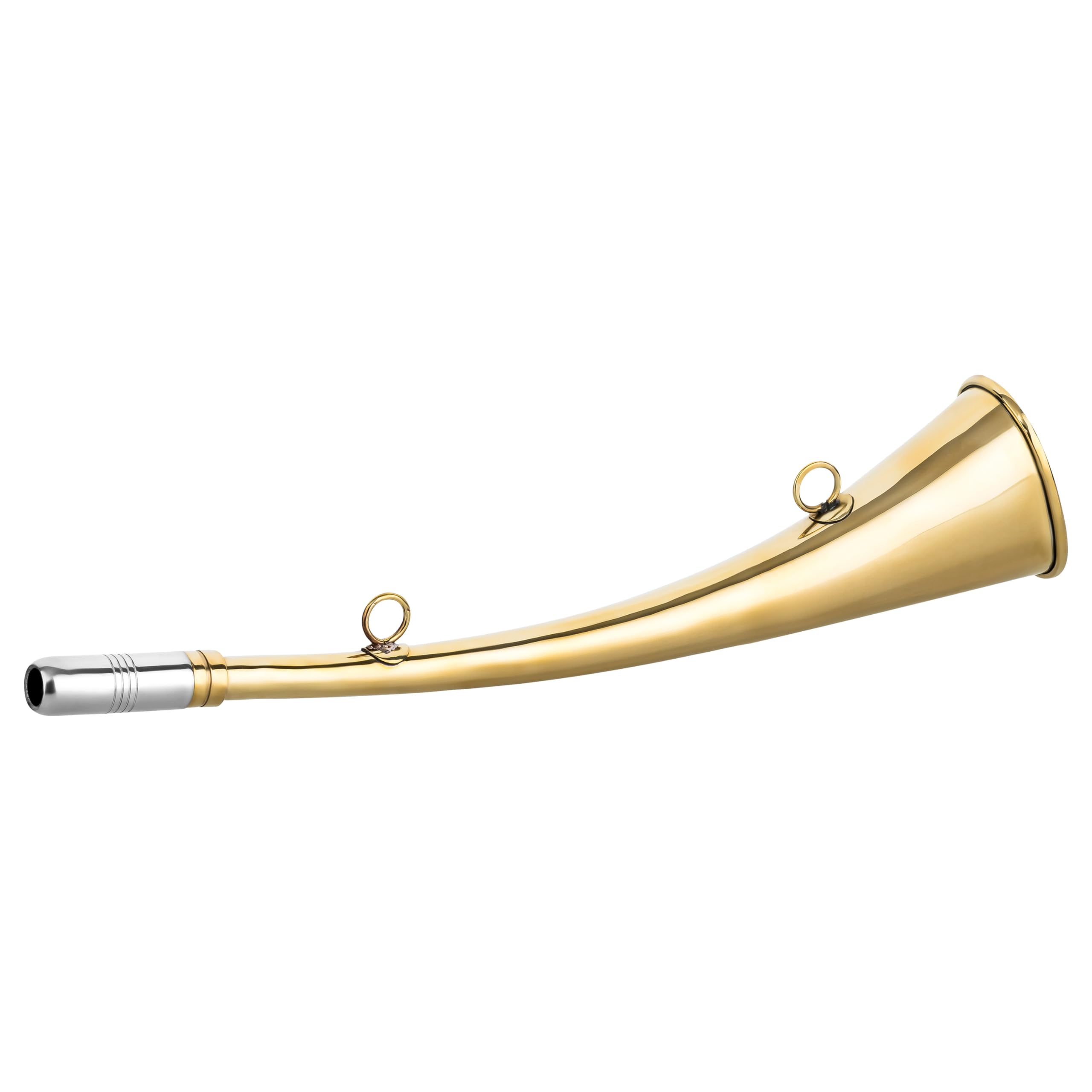 Klaxon de chasse Corne de brume 12 cm 16 cm 22 cm 25 cm 31 cm Bateau de chasse en laiton poli Doré (31 cm)