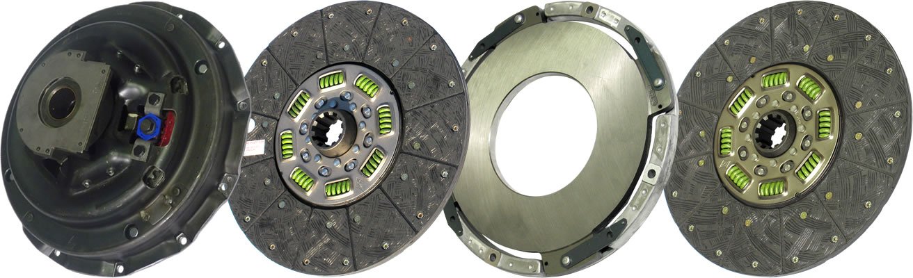 IATCO 107701-16A-IAT 14" x 1-3/4" Stamped Steel Clutch (Two-Plate, Organic / 8-Spring, 2800 Plate Load / 800 Torque, Includes Positive Separator Pin)