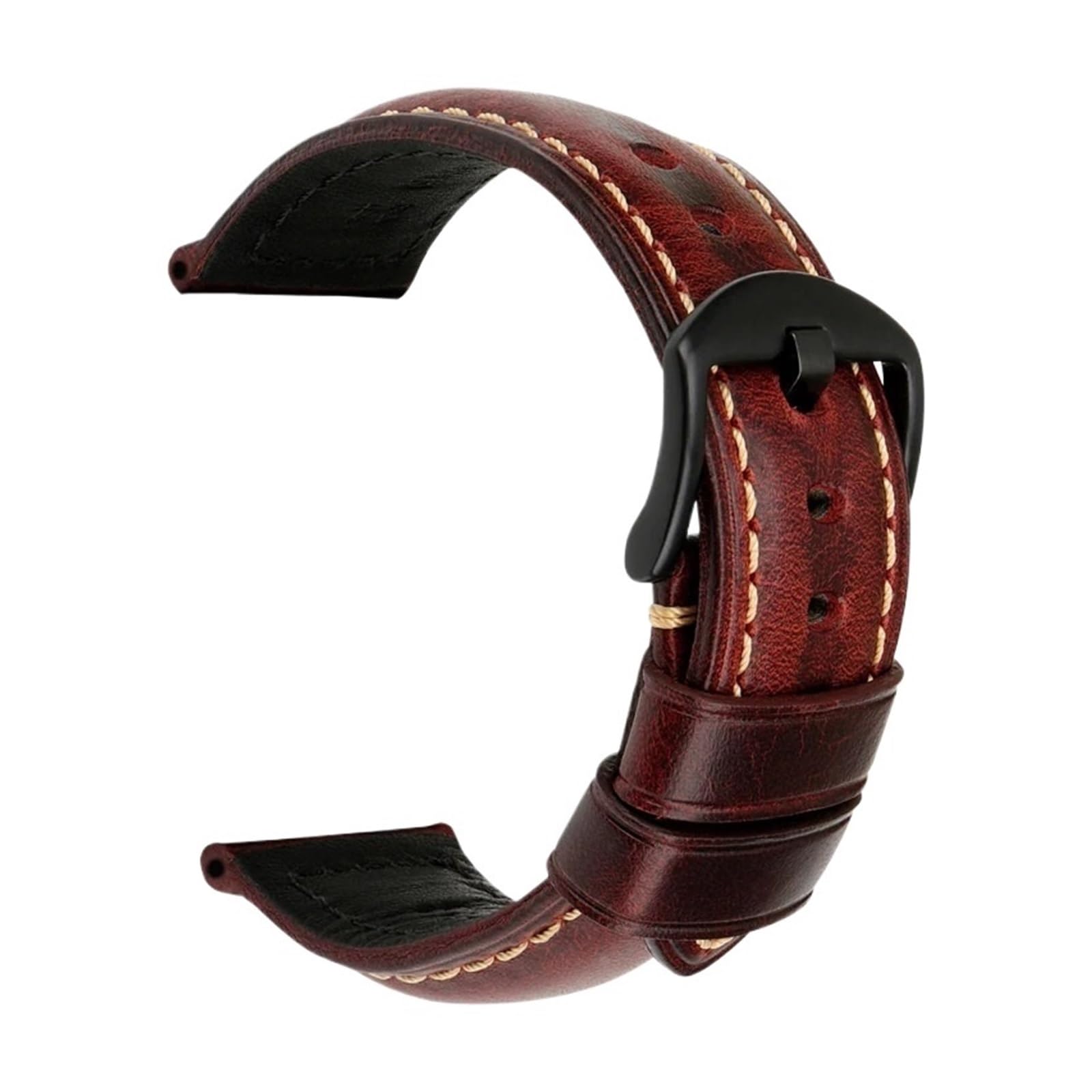Générique Bracelet de montre en cuir 22 mm