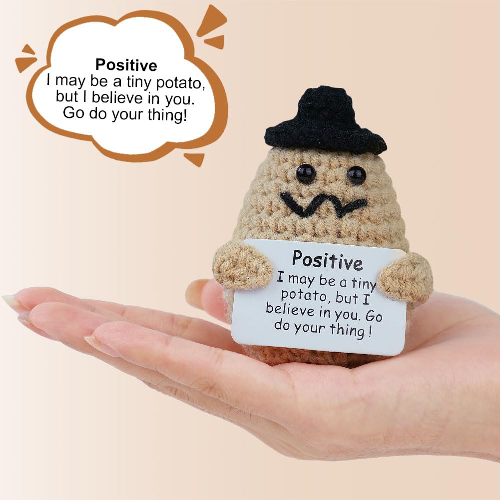 Aolso Mini Giocattoli di Patate,Bambola di Patate Divertente, Gentiluomo di Patate, Maglieria Potato, Ufficio Decorazione, Peluche Bambola per Regali di Compleanno