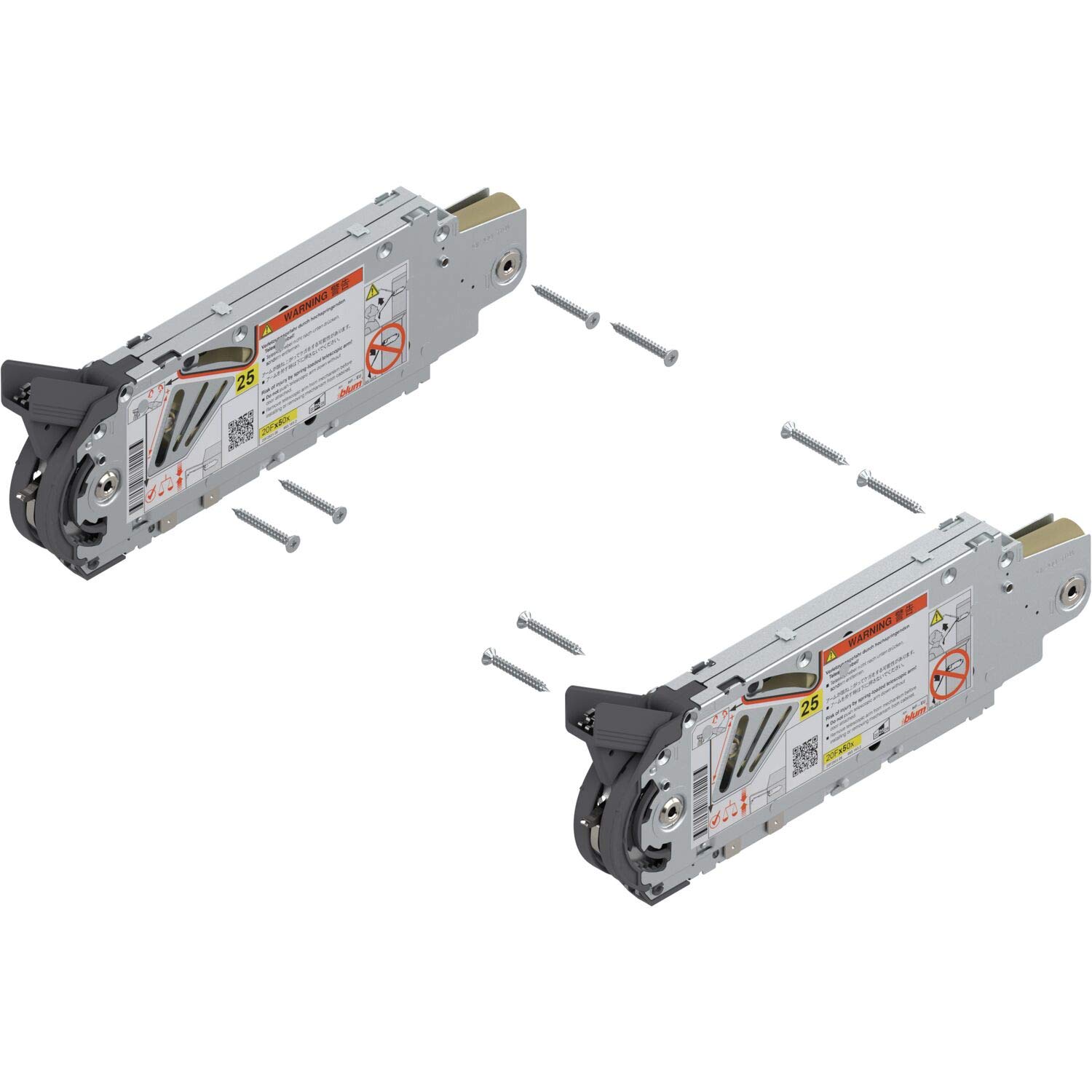 BLUM 9007752 AVENTOS HF Kraftspeicher-Set, LF 5350-10150, Fact.LF5.350-LF10.150-Réf.20F2500.05, Silber