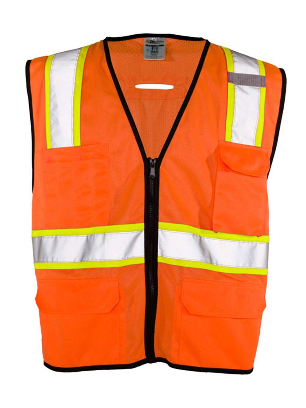 Kishigo - 6 Pocket Contrast Class 2 Vest - 1580-1581 - 4/5XL - Orange