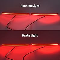 Vista 2 de HDBUBALUS - Lámpara de luz trasera LED para guardabarros trasero de motocicleta, luz de freno para Harley Touring Trike Glide 2009-2025 (Color: Rojo)