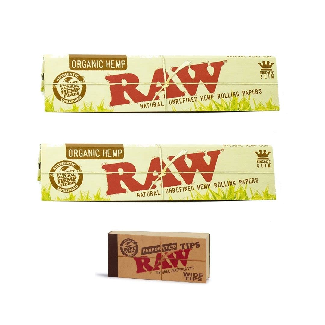 OutonTrip® Pack of 3 Raw Organic Rolling paper with Roach Book|Rolling paper combo with filter Tips | 2x Papers and 1x Filter roach pad