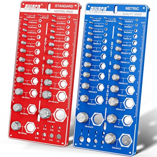 68 Nut and Bolt Thread Checker Standard and Metric, Screw Thread Gauge
