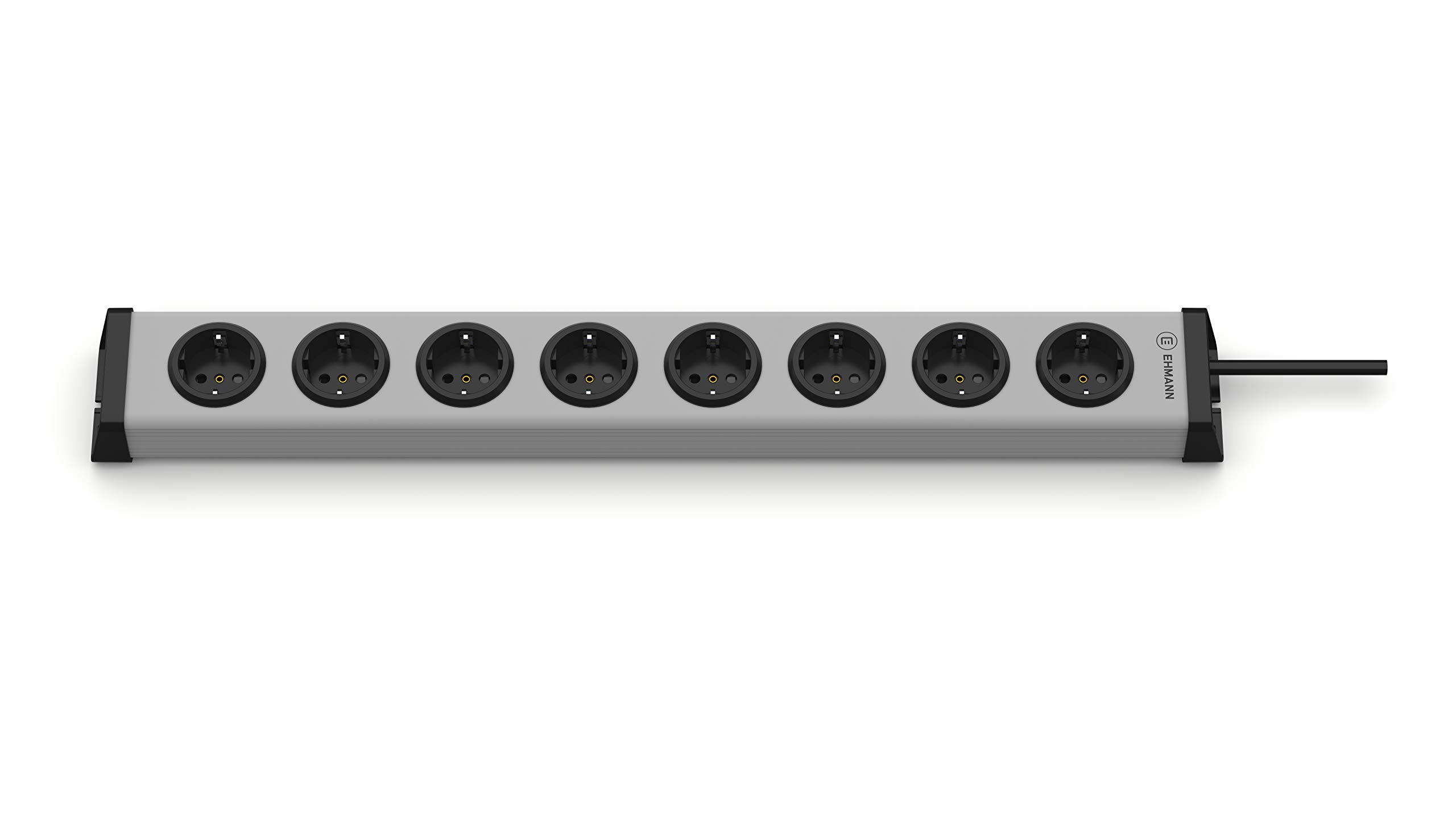 EHMANN 0200x00082301 Multipresa Universali con 8 prese, cavo da 1,5 m, certificato VDE, 5 anni di garanzia