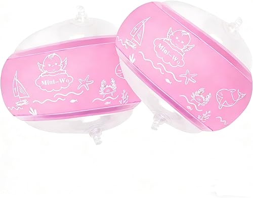 Miniatura 8 de Flotadores inflables de brazo para niños, bandas de brazo de natación rosa y azul para piscina, flotadores de brazo para piscina, alas de agua para