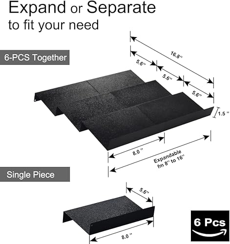 Miniatura 2 de Artibear Organizador expandible para cajones de especias para armarios de cocina de 8 a 16 pulgadas, juego de 6