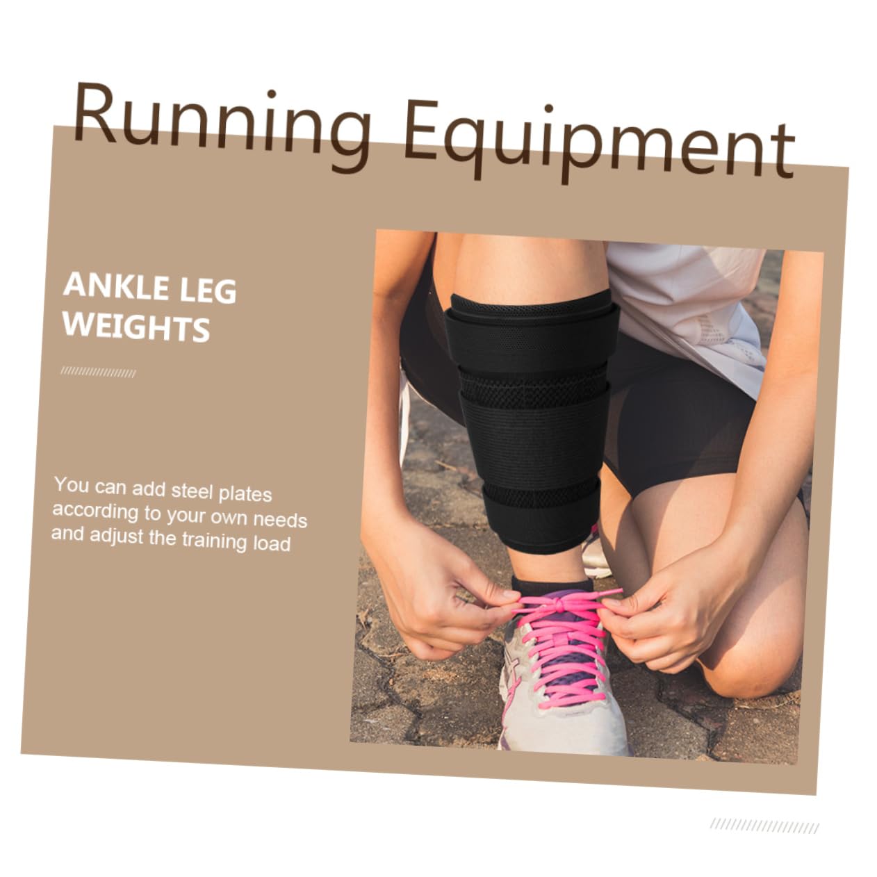 WOONEKY Pesi Caviglia Regolabili con Fascia Traspirante e Materiale Resistente per Fitness Corsa Riabilitazione e Allenamento Gambe e