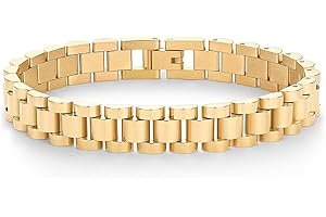 14k Gold-Plated Chunky Watch Strap Chain Bracelet