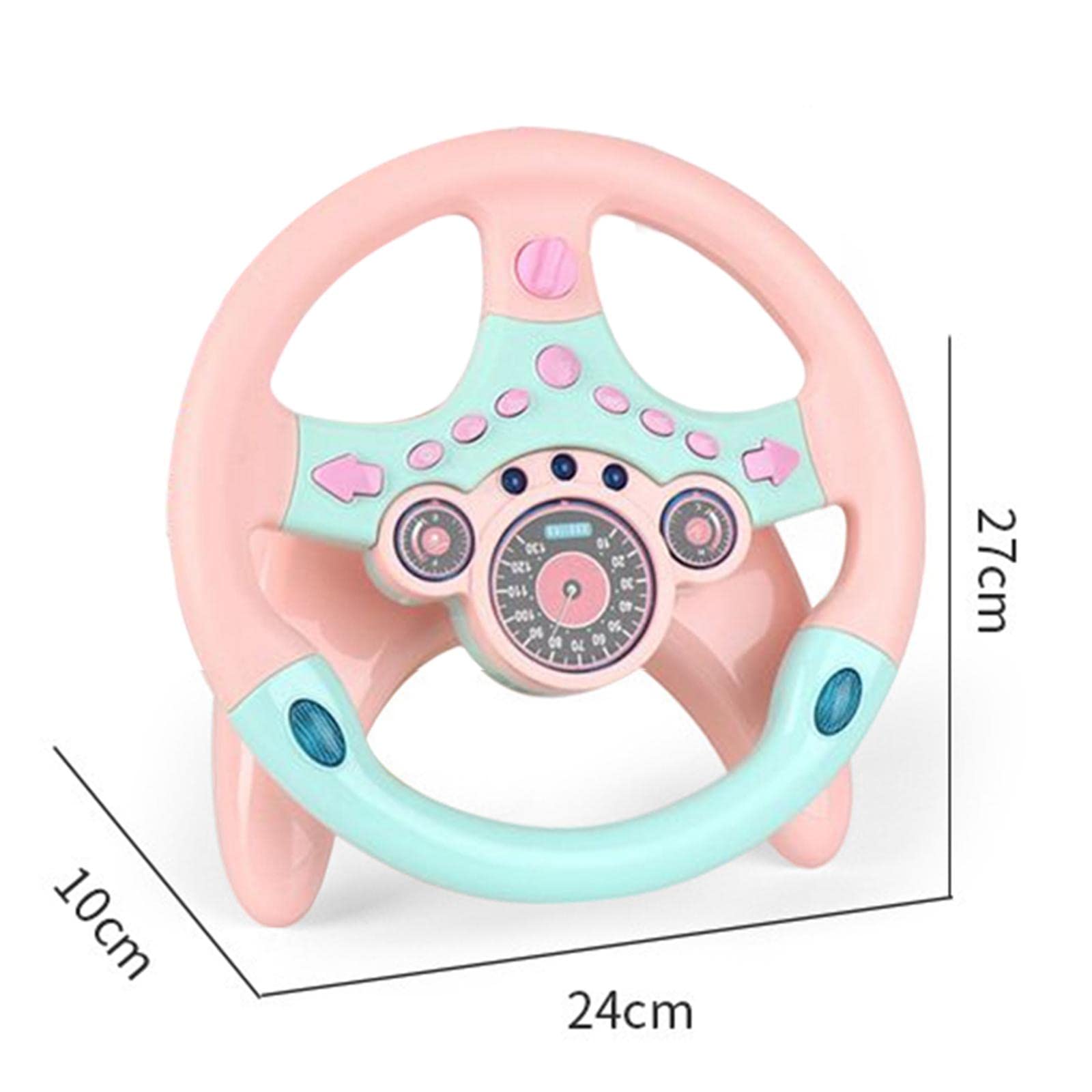 Volant de Jeu Simulation pour Enfant Jouet de Conduite Interactif avec Effet Sonore et Lumineux Amélioration Attention Adapté Aux Routes Motricité