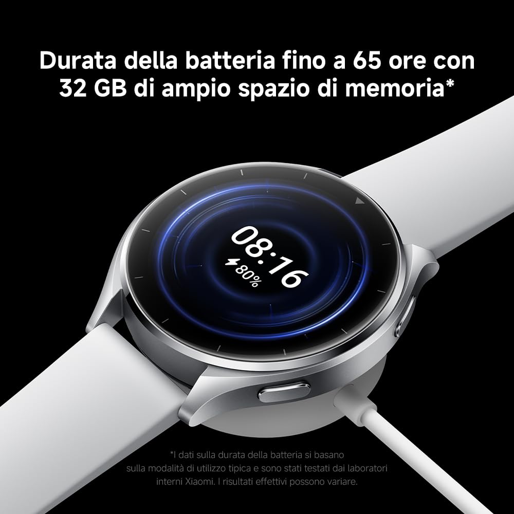 XIAOMI Watch 2, Google WearOS, 1.43" AMOLED, GPS, 5ATM, Argento