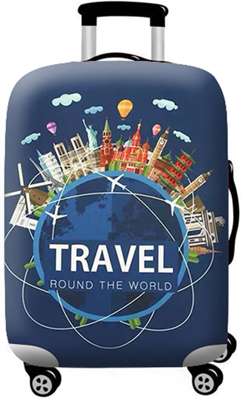 Travel Luggage Cover Baggage Suitcase Cover Protector Skins 18-32 Inch (A9 TRAVEL, S (for 18-20 inch luggage))