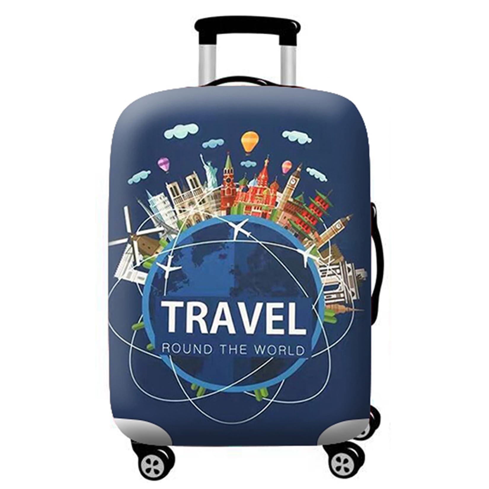 Travel Luggage Cover Baggage Suitcase Cover Protector Skins 18-32 Inch (A9 TRAVEL, S (for 18-20 inch luggage))