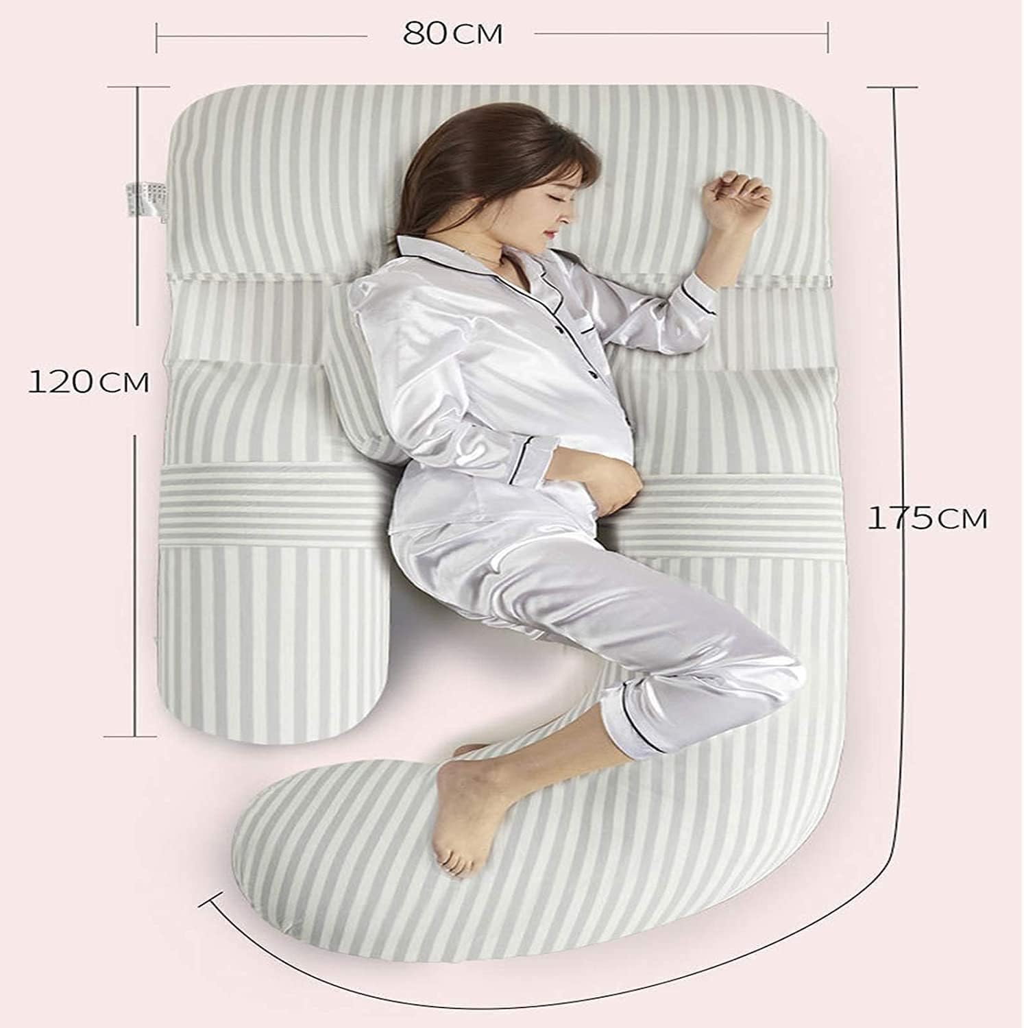 Pregnancy Pillow for Sleeping, U Shaped Full Body Pregnancy Pillows, Full Body Pillow Provides Maternity Support for Back, Hips, Legs and Belly (Color : F)