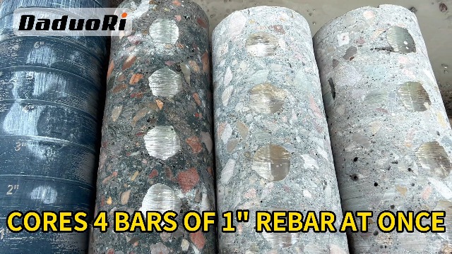 Image of 1 inch Core Drill Bit with Etched Depth Scale - Industrial for Reinforced Concrete, Brick Block, Masonry,1-1 /4 inch-7 UNC,14 inch Drilling Depth, Precision-Welded & Aggressive Sharp 12mm Segments, Wet