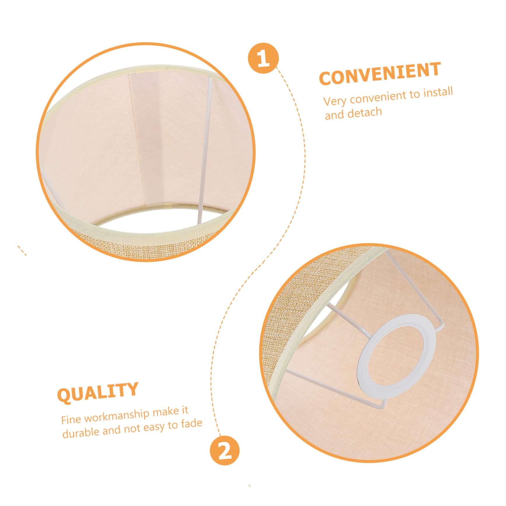 Paralume in Stoffa Beige per Lampade da Parete e Soffitto Coprilampada Protettivo Decorativo Materiale Resistente e Facile da Installare