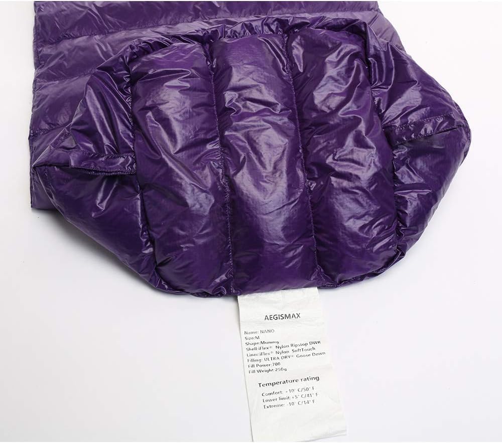 Nano 5 Degree 700FP Ultra Dry Goose Down Sleeping Bag Ultralight Outdoor Camping Hiking Sleeping Bag for Men & Women