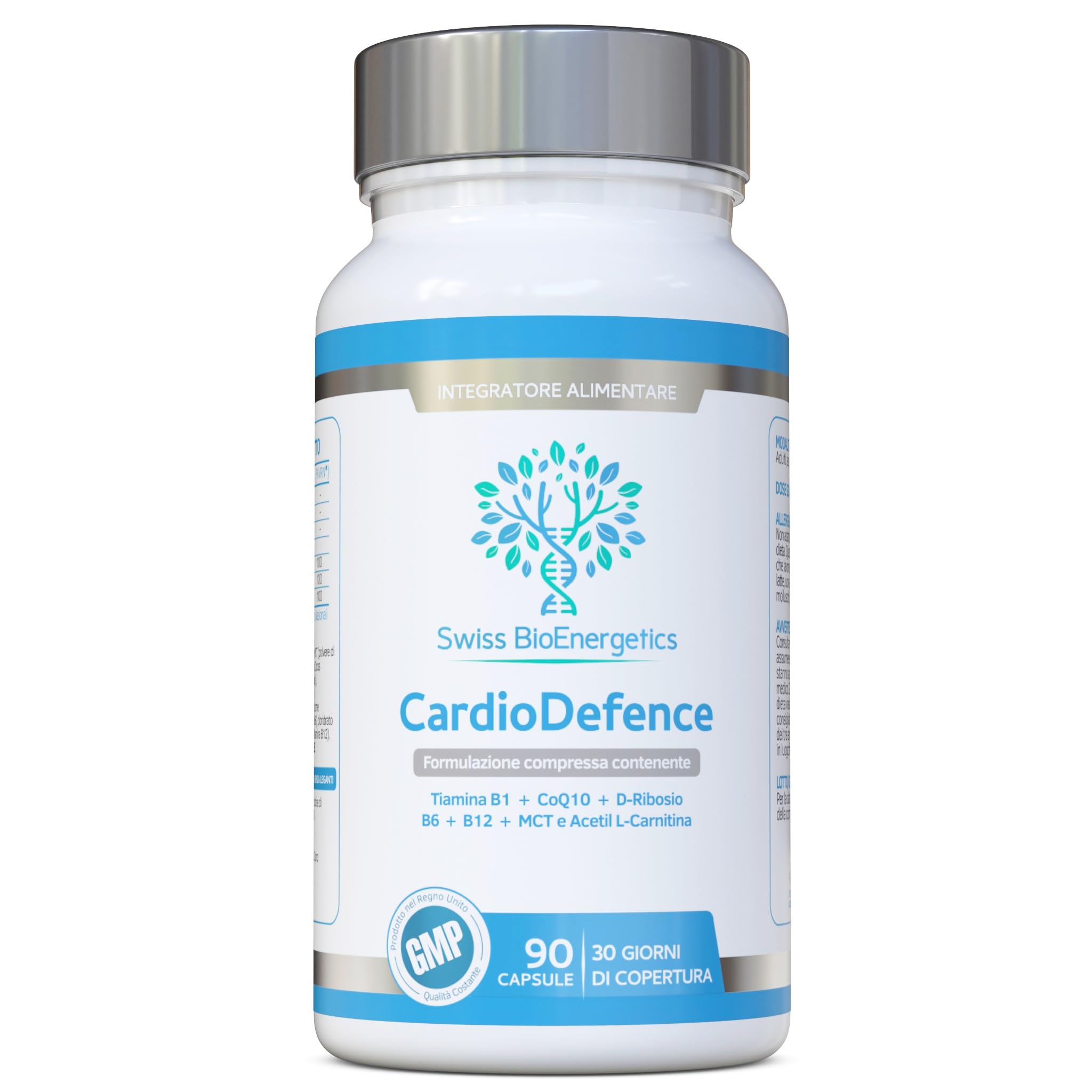 CardioDefence - 90 capsule - un preciso equilibrio di CoQ10, D-Ribosio, Acetil L-Carnitina, vitamine B e MCT per contribuire alla normale funzione del cuore e ridurre la stanchezza