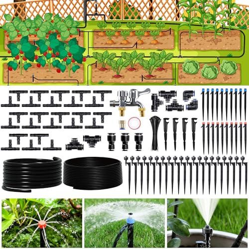 IRRIGARDENER Drip Irrigation System for Garden, 180FT Tubing - image 1