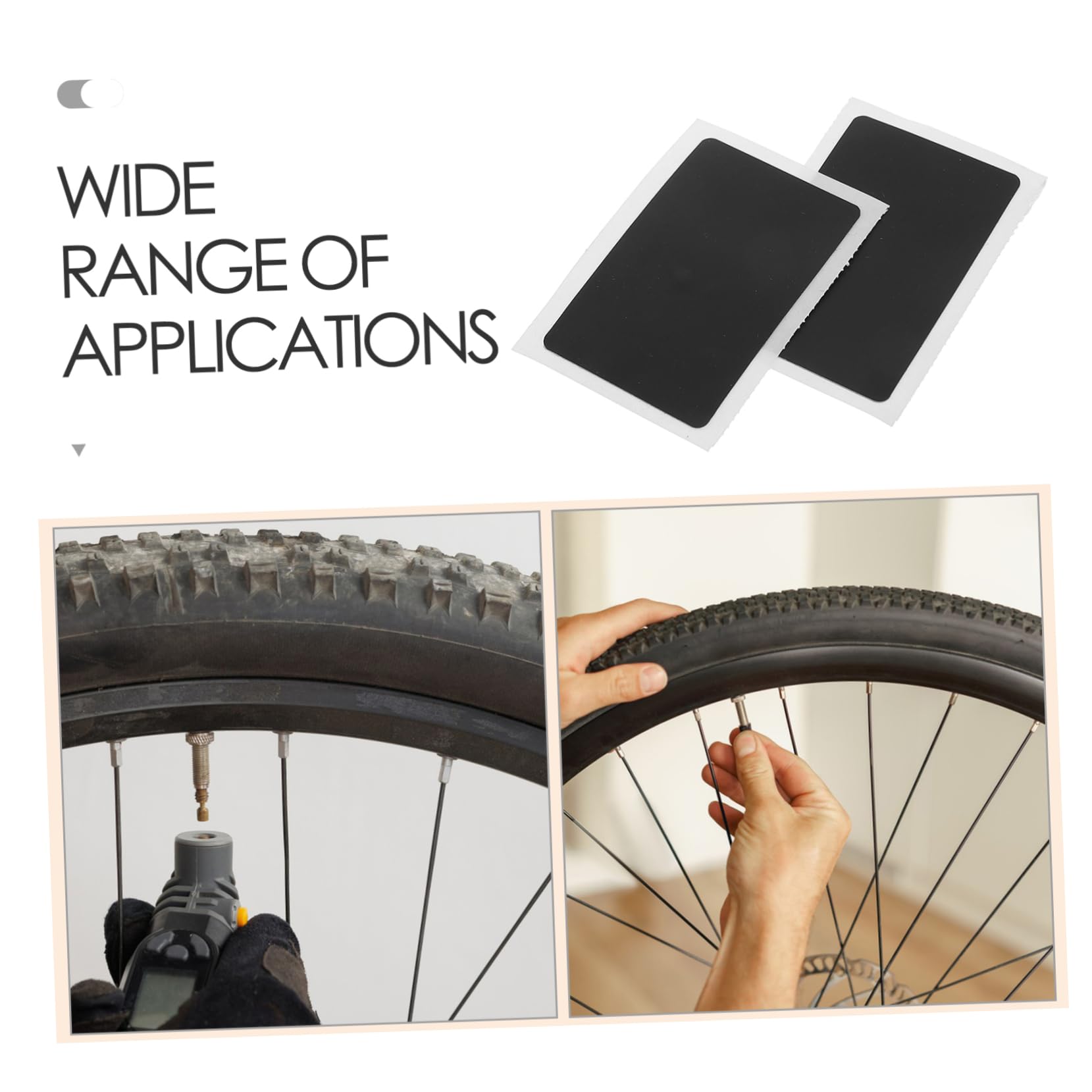 GAROZATION 1 Sheet Bicycle Tire Patch Bike Repair Kit Tire Patch Strip Tire Patch Repair Tool Bike Maintenance Kit Tire Glue Repair Bike Repair Patches Bike Puncture Repair Glue Tire Fix Glue