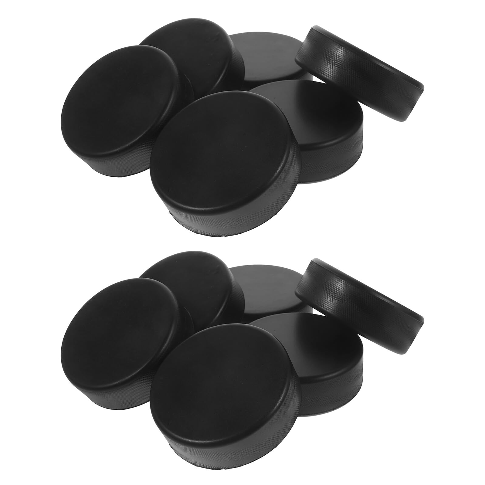 Veemoon 15 Pièces de Palets de Hockey sur Air en PU Noir, Accessoires D'entraînement Polyvalents avec Retour Réaliste, pour Entraînement Extérieur et Jeux de Hockey sur Table