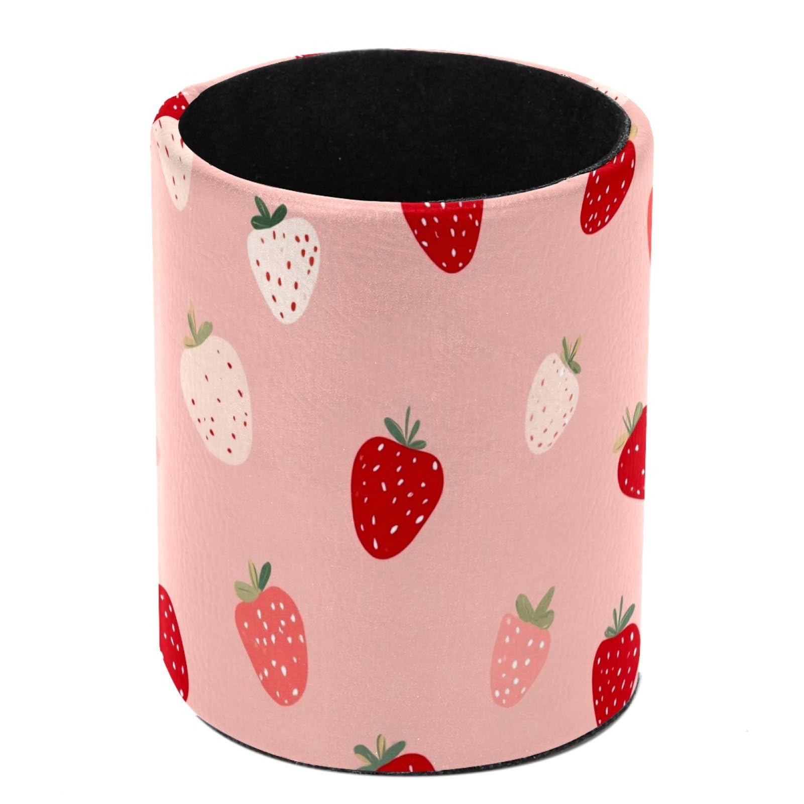FWJZDSP Cute Strawberries Print Pencil Cup Pen Organizer Makeup Brush Holder for Office Home Countertop Desk Accessory Storage