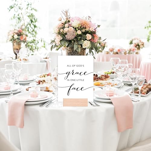 Miniatura 4 de Andaz Press - Póster de pared con texto en inglés "All of God's Grace in One Little Face", color blanco y negro