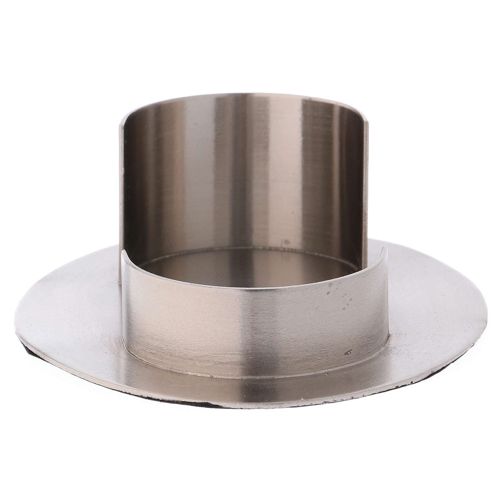 Candle Holder in Silver-Plated Brass 9x5 cm
