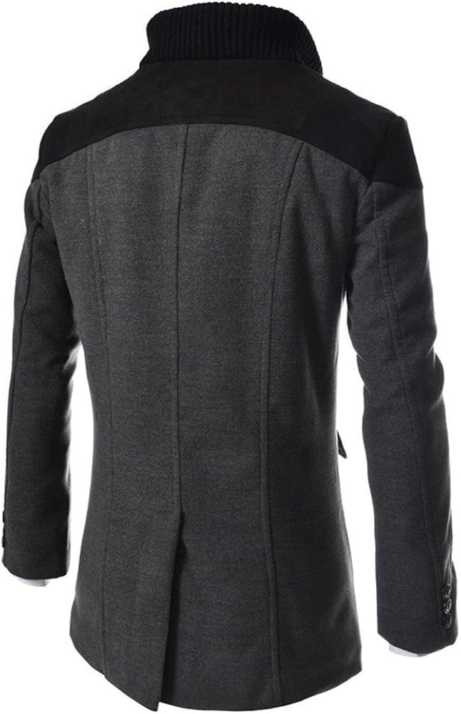 Cardigo Mens Jacket Warm Winter Trench Coats Long Outwear Button Smart Overcoat : Clothing, Shoes & Jewelry
