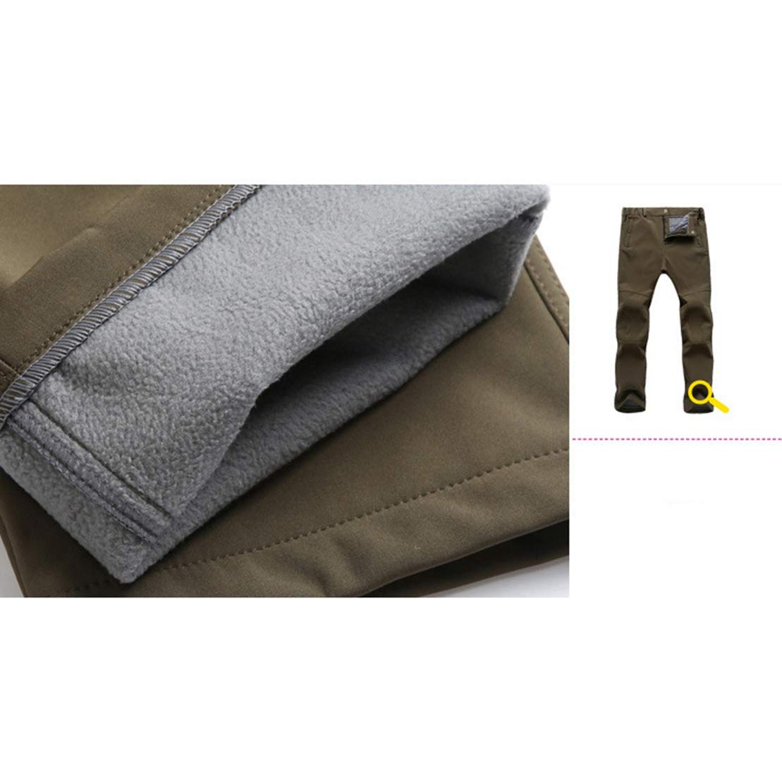 Dawwoti Pantalon De Ski Femme avec Poche À Fermeture Éclair, Pantalon Imperméable Thermique Épais Neige Pantalons De Neige Toison De Ski pour Les Femmes Randonnée Pêche Durable Coupe-Vent