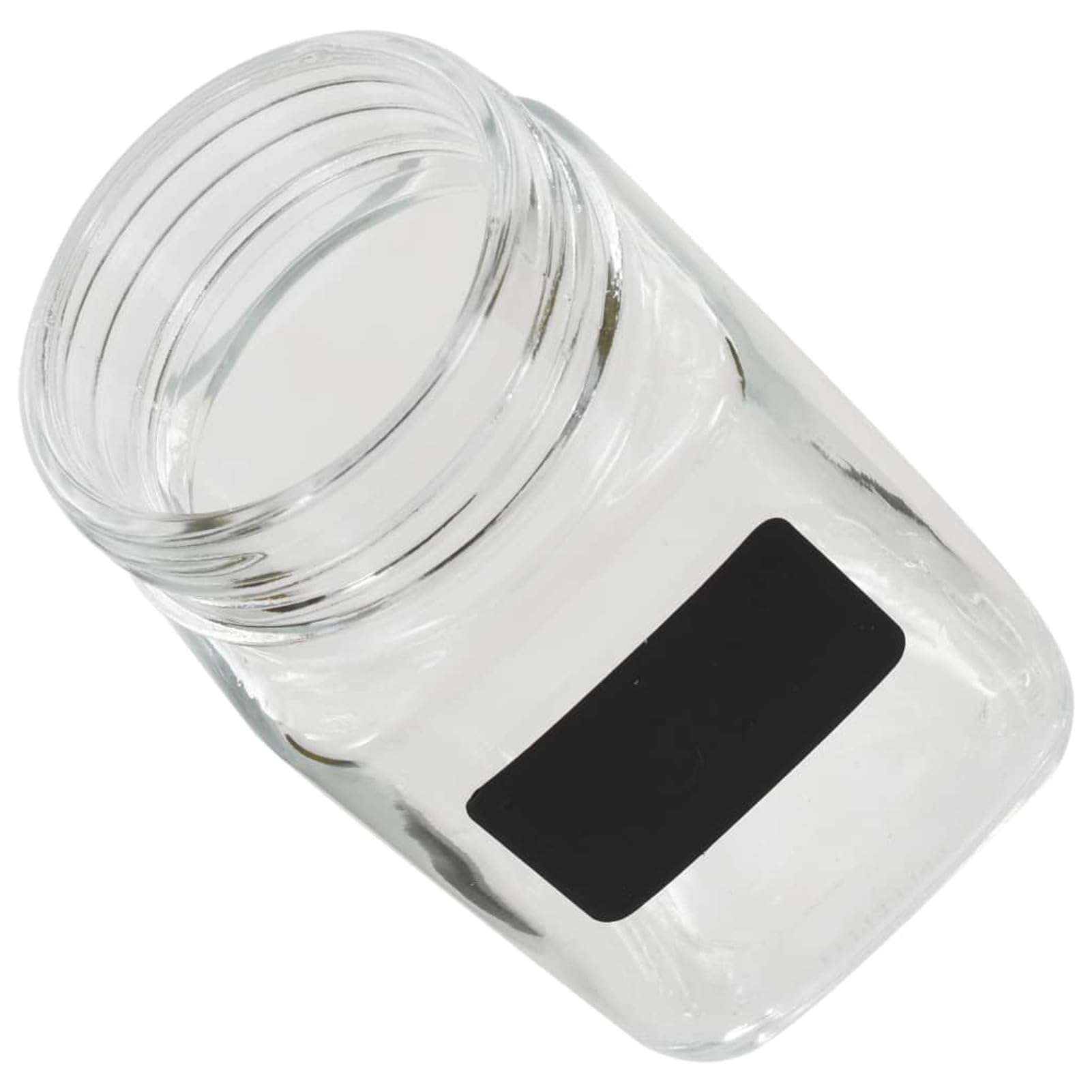 BaraSh Tarros de almacenaje con Pegatina 24 Unidades 300 ml Recipientes De Cristal para Alimentos Bote Cafe Hermetico