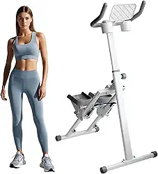 TOGIEEII Escada, dobrável, vertical, para exercícios aeróbicos, para exercícios em casa, máquina de treino de corpo inteiro com guidão, carga de 109 kg, guidão e pedais ajustáveis