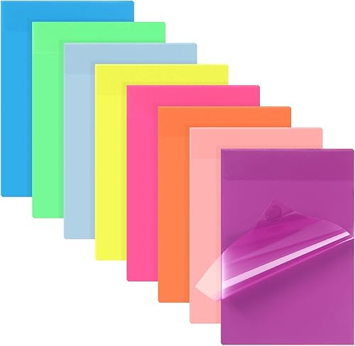 Yinder Notas adhesivas transparentes de 4 x 6 pulgadas, notas adhesivas translúcidas, impermeable, transparente, autobloc de notas transparente,