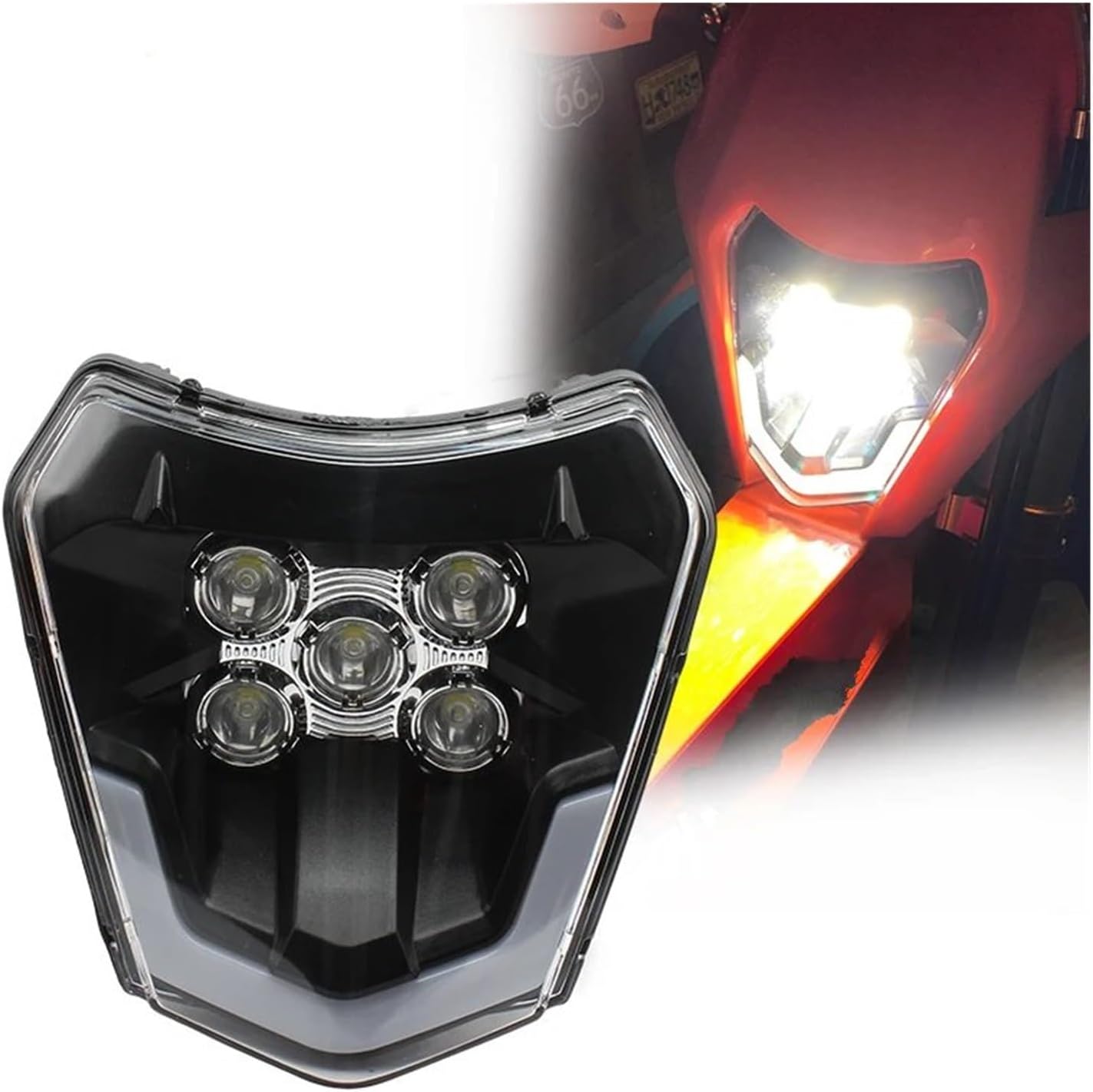 バイク用 LEDヘッドライト XR CRF 150 230 250 450 ユニバーサル
