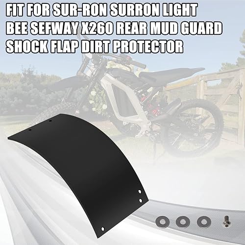 Miniatura 10 de URLWALL Guardabarros trasero más largo, protector de barro trasero mejorado con absorción de golpes, protector de polvo trasero para Sur Ron Light