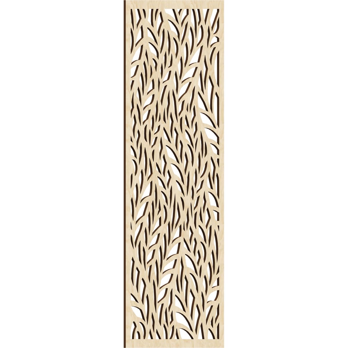 17 3/8"W x 44 3/8"H x 1/4"T Ortonville Decorative Fretwork Wood Wall Panels, Birch