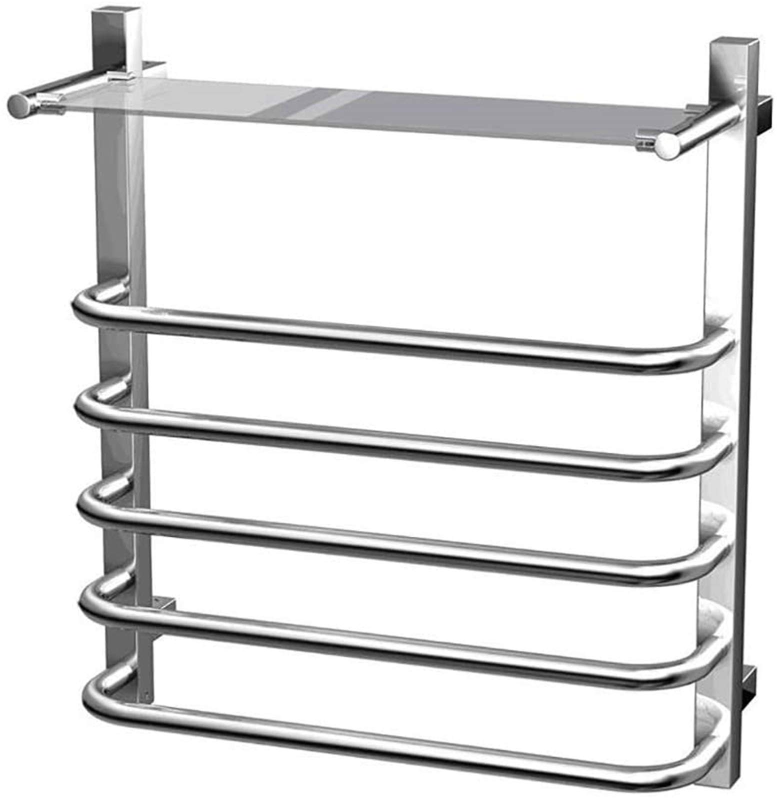 Towel Warmer, Electric Towel Warmer and Drying Rack, Plug in/Hardwired Wall  Mounted Heated Towel Rack with Storage Shelf 24.4 x 20 x 7.87 inch,Plug  in,Bath Towel Dryer (Color : Hard Wiring) (Hard