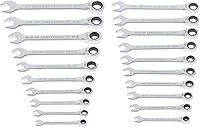 Vista 1 de CRAFTSMAN Juego de llaves combinadas de trinquete de 20 piezas, SAE/métricas (CMMT87220)