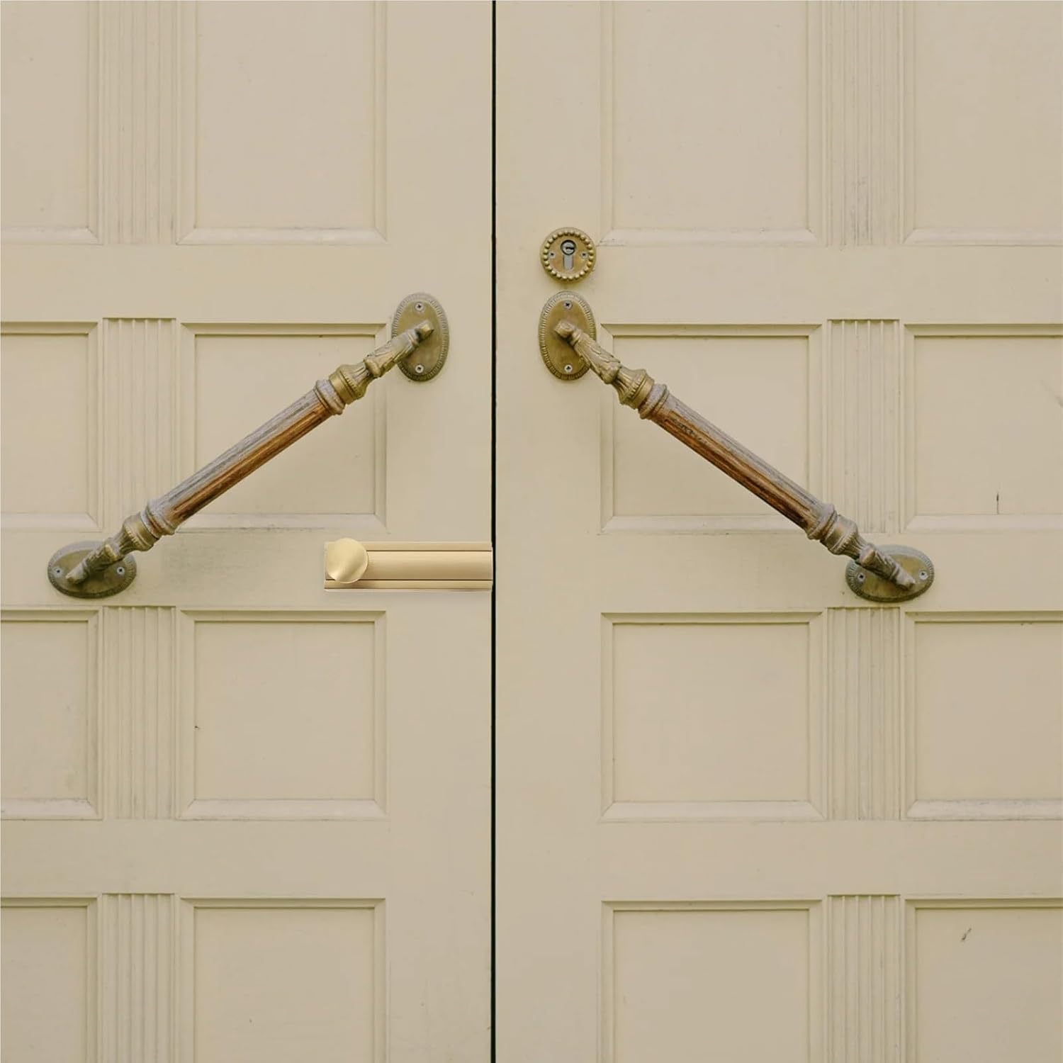 Door Surface Bolt Latch 3 Sets Hardware: Vertical & Horizontal Installation Safe Closure