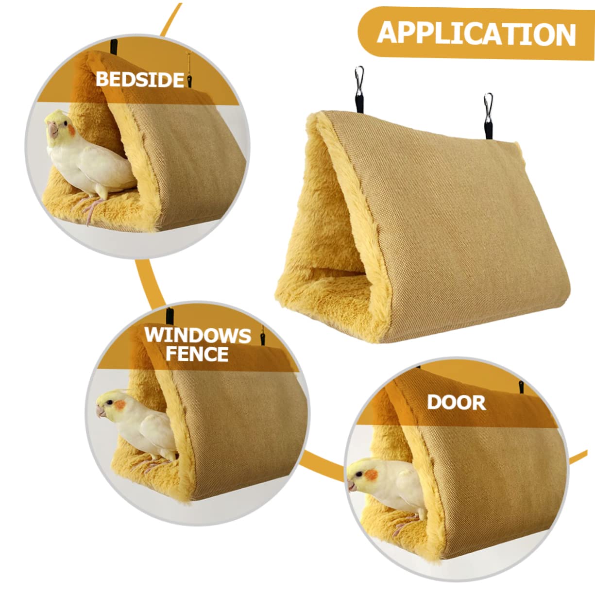 minkissy Hamaca de Loro de 5 Piezas Resistente al Desgaste, Nido de pájaros, hámster, Camas Colgantes, Hamaca de Juguete para Animales de Peluche, conejera de pájaros esponjosos, Nido de pájaros